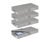 Unterbett-Aufbewahrungsboxen-Set – 3-teilig, Anthrazit, Je 30x30 Cm (oben), Für Bettkästen 30x90 Cm