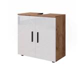 Vicco Waschbeckenunterschrank Lemgo - Moderner Badmöbel In Goldkraft Eiche/Weiß