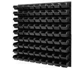 PAFEN Stapelbox wandrek, 772 x 780 mm, opbergsysteem, 40 stuks dozen met deksel, opbergrek, opbergbakken, rood