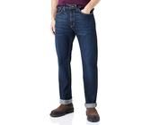 thumbnail: Wrangler Herren Texas Straight Jeans Darkstone Blue - Comfortabele Heren Jeans Met Rechte Pijpen