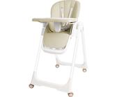 COSTWAY COSTWAY Baby Hochstuhl Klappbar Mit Liegefunktion - Verstellbarer Kinderstuhl Mit Rädern & Doppeltablett, Marineblau Babystuhl Zusammenklappbar