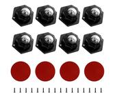Selbstklebende Mini-Kugelrollen 360° – 8er-Set Schwenkbare Universalräder Aus ABS/Edelstahl Für Mülleimer, Boxen & Kleine Möbel (tragbar Bis 8 Kg)