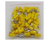 50 x Gelb Buchse Gehäuse Stecker isoliert Crimp Anschlüsse Elektro Verkabelung e