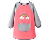 Delantal Infantil De Manga Larga Con Bolsillo – Pack De 2 Batas Para Pintar, Comer Y Manualidades, Tallas 2-12 Años, Poliéster Suave