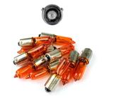 Ampoule BAY9s mini long 12V 21W lampe de clignotant orange pour moto