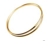 Bracelet Jonc Rigide Plaqué Or 18 Carats - 62mm - Pour Femme - Neuf Avec étiquettes