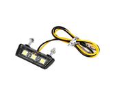 Lot De 2 Éclairages LED Blanc Pour Plaque D'Immatriculation Moto 12V - Ultra Puissants Et Étanches