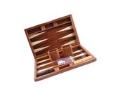 Backgammon en Similicuir Italien Brun Pliant et Magnétique – Le