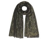 Hijab Mousseline Paillettes Dorées – Foulard Léger Étincelant, 72x180 Cm, Lina & Lily