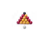 Jeu De Billes De Billard Anglais Pool – Diamètre 52,4 Mm, 16 Billes (7 Jaunes, 7 Rouges, Noire 8 Et Blanche)