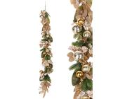 Branche De Noël Luxe Pin & Boules Blanc Or – Décoration Festive Élégante Pour Sapin Et Intérieur