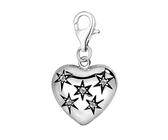 Quiges Pendentif Charm Étoiles En Argent 925 Avec Fermoir Homard