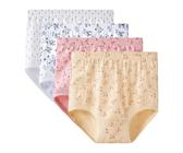 HERMKO 2130 Lot De 4 Slips Filles 100% Coton Bio - Sous-vêtements Enfants Confortables
