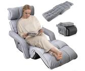 Chaise Longue Pliante Reclamable avec Coussin de Dossier Réglable à 5 Chaise Longue Pliante Reclamable avec Coussin de Dossier Réglable à 5