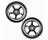 Roue Pro Trottinette 100 Mm – Polyuréthane, Moyeu Alu CNC, Roulement Acier, Rouge/Violet/Jaune