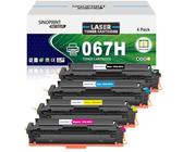 Toner Compatible Canon 067H/067 - 4 Pack (noir, Cyan, Jaune, Magenta) Pour MF655CDW, LBP631CW, Etc.