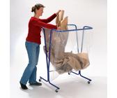 Quick Star Porte-Sac Poubelle En Métal Avec 25 Sacs 120L - Support Robuste Pour Atelier Et Garage