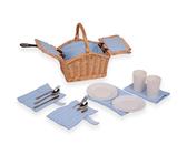 Panier Pique-Nique Pour 2 Personnes Avec Sac Isotherme, Vaisselle, Couverts Et Verres - Gris Élégant