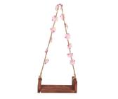 Playtastic Siège De Balançoire Rond 30 Cm En Bois Massif - Corde Réglable 100-185 Cm - Dès 3 Ans