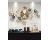 Grande Horloge Murale à Aiguilles 3D, Silencieuse Métal Noire