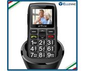 artfone CS181 Noir Telefono Cellulare per Anziani con Tasti