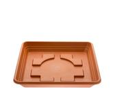 SUSTANIA Set di 6 vasi grandi per piante, esterni, diametro 30 cm, in terracotta, grandi esterni, con sottovaso, grandi esterni, resistenti alle intemperie, made in Germany