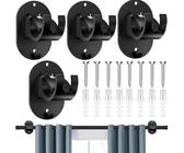 2 Ferma Tende Autoadesivi In Metallo – Senza Foratura, Forte Tenuta, Per Bagno E Cucina – Nero - 4