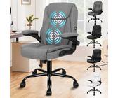 Sedia Ergonomica A Gambe Incrociate Con Ruote - Girevole 360°, Sedile Regolabile, Supporto Lombare, Tessuto Orsacchiotto Rosa - 3