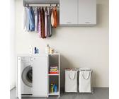 Coprilavatrice Impermeabile Mr. You Per Esterno - Telo Proteggi Con Apertura Frontale, 60x64x85cm, Argento