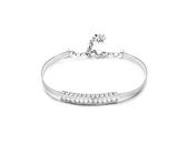 Bracciale Rigido Donna Brosway Collezione Chakra BHK342 In Acciaio 316L Con Incisione 'Wild & Dangerous' E Smalto Bianco, Diametro 70mm