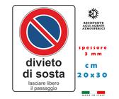 Adesivo Per Cartello Divieto Di Sosta Personalizzato 60x40 Cm: Resistente Alle Intemperie Con Testo A Scelta - Made In Germany
