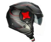 Casco Demi-Jet con visiera parasole - Argento - - Action Srl