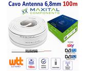 Cavo TV 100 Metri Per Antenna Digitale Terrestre O Satellite, Matassa Leggera Per Impianti