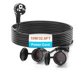 Cavo Prolunga Poppstar 10m IP44 Con Doppia Presa Schuko, 3500W Per Esterni