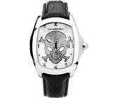 Chronotech Orologio Uomo Al Quarzo Con Cinturino In Pelle Nero - Cassa Acciaio 48mm