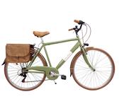 Vélo Ville Femme MADICKS 26 Pouces | Vintage Beige Avec Panier Et Sacoches