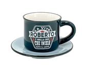 Tazza Mug Personalizzata con Fiori, Lettera, Nome e Dedica - Idea