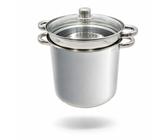 Buckingham Scolapasta A Forma Di Emisfero In Acciaio Inox - Colino Da Cucina 2.3 L, Diametro 21 Cm, Con Fori Fini Per Riso E Pasta Piccola, Lavabile In Lavastoviglie