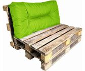 Cuscino Per Pallet Spatium Jumbo XXL - Schienale Lungo 120x50x20 Cm - Impermeabile Con Federa Removibile (Blu)