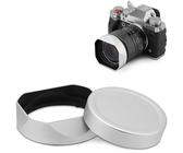 Paraluce In Metallo Per Fujifilm XF 16mm F2.8 R WR Con Copriobiettivo E Filtro 49mm (JJC LH-JXF16F28)