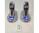Telefono Cordless Telecom Aladino2 – Vivavoce, Rubrica, SIM Card, Colore Rosso-argento, 1 Portatile