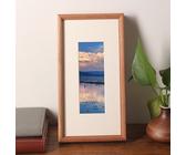 Cornice Per Quadri In Legno Artigianale 40x40 Cm Con Passepartout, Colore Oro Antico, Made In Italy