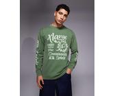 Next HEAVYWEIGHT STANDARD - Maglietta A Manica Lunga - Green Ecru Cream Graphic Nx321d1kn M11