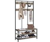 Relaxdays Panca Porta Scarpe da Ingresso in Design Industriale, con 3